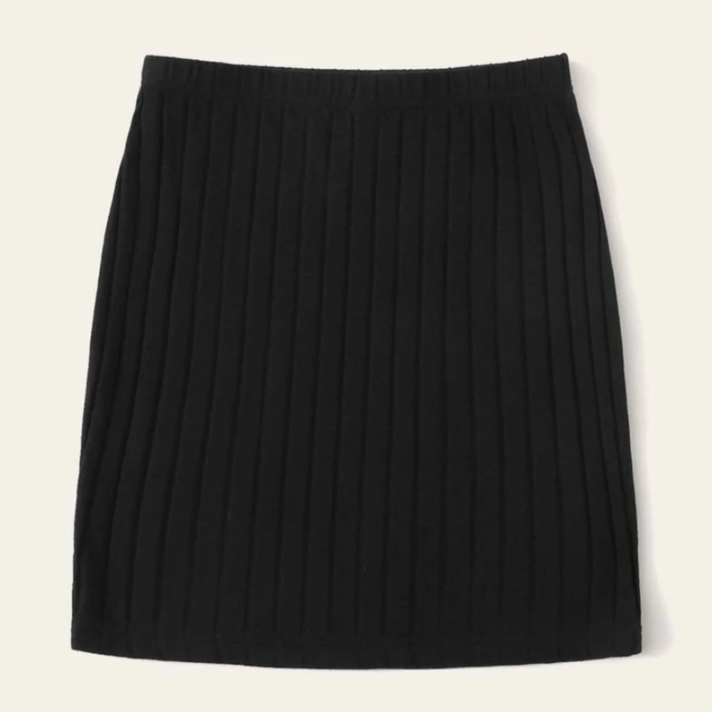 SHEIN Solid Rib Knit Skirt